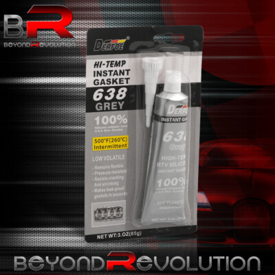 GREY HiTemp RTV Instant Silicone Gasket Maker (85g) Resists Oil Water AntiFreeze