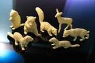 Marx Yogi Bear Playset Wild Animals in Cream Vintage Plastic Playset Figures — photo 1