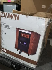 Wooden space heater for indoor use