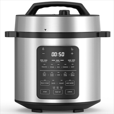 Efficient 6QT Electric Pressure Cooker - Ideal for Multi-functional Home Cooking