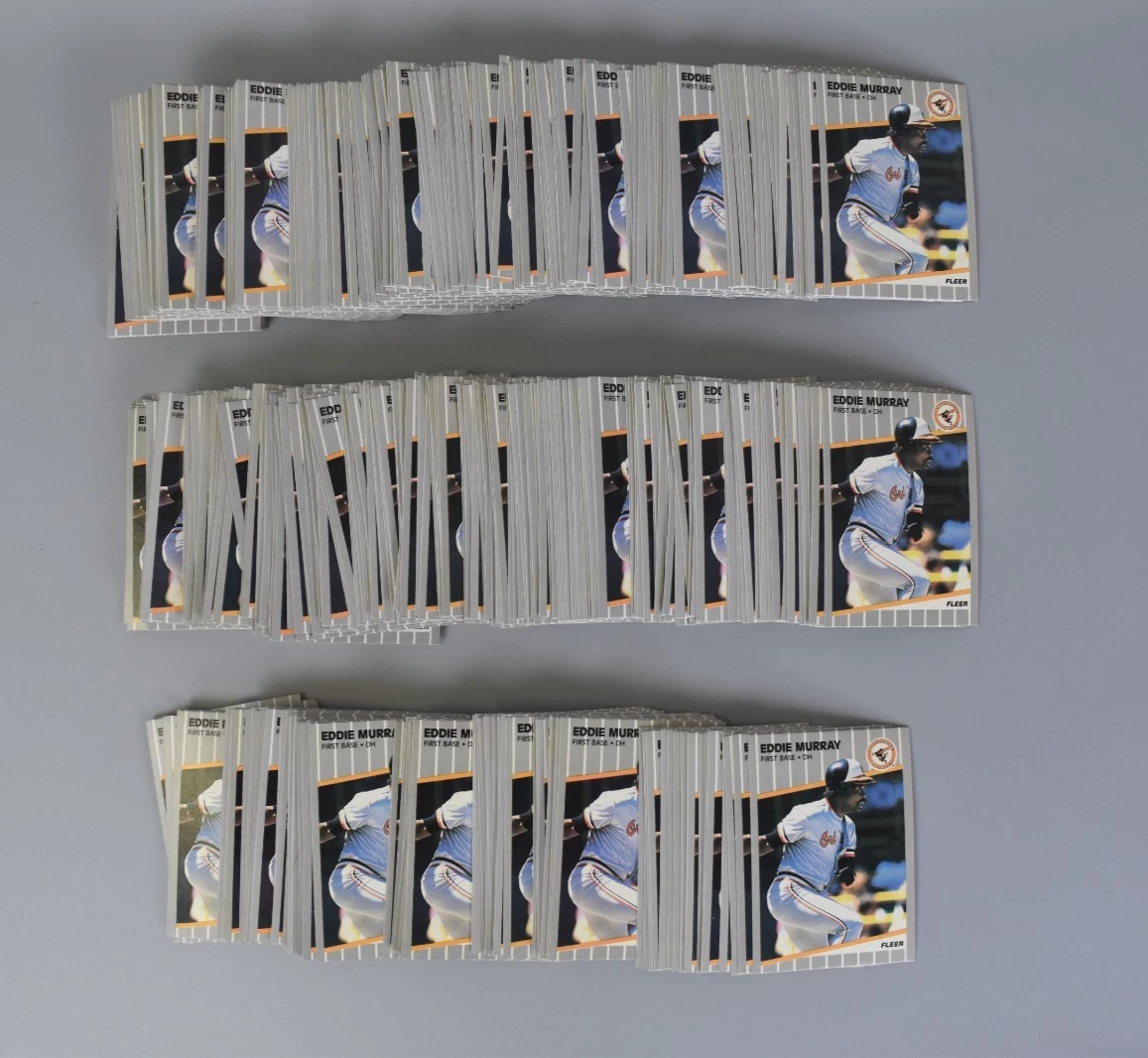 Huge Lot of 511 Eddie Murray 1989 Fleer #611 Baseball Cards