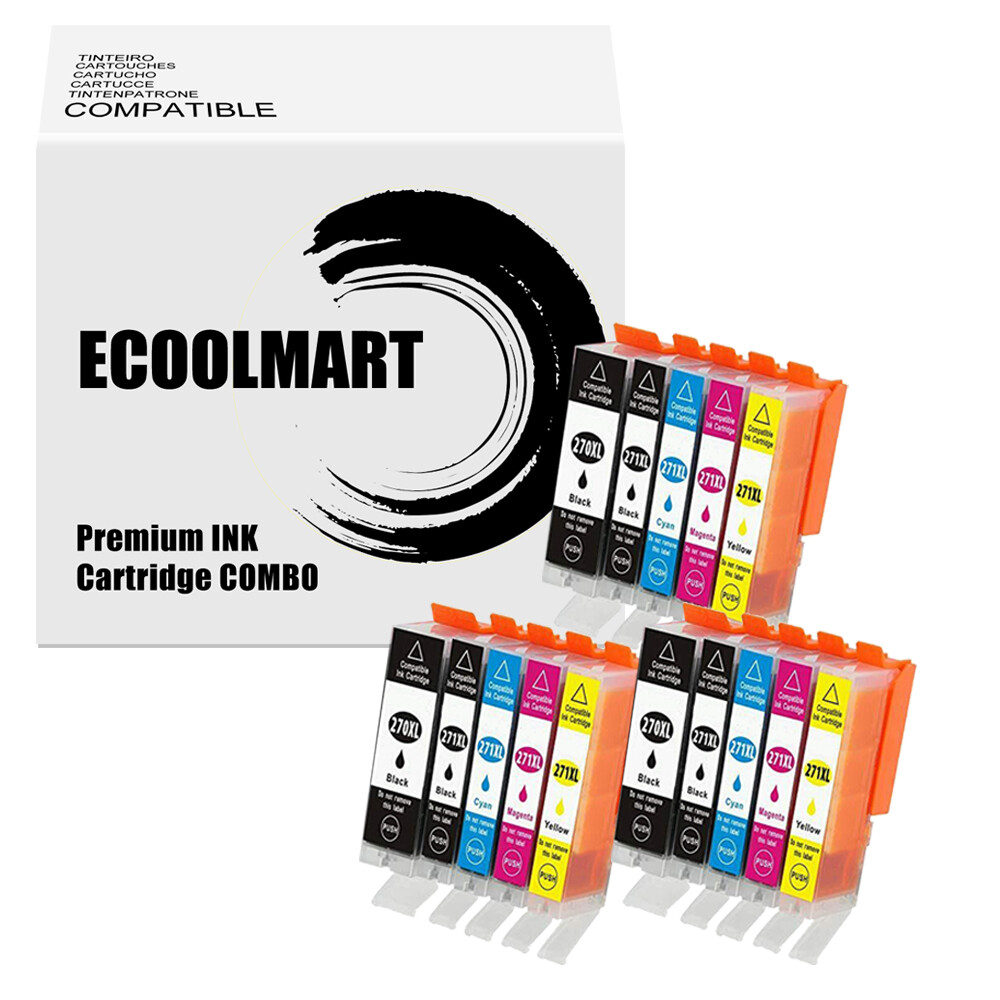 15PK Ink Cartridges for PGI-270XL CLI-271XL Pixma MG5720 MG5721 MG7720 MG6820