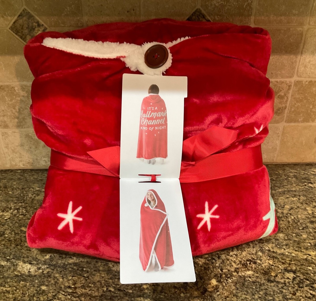 Hallmark Channel Kind Of Night Oversized Hooded Blanket 70X50- NEW