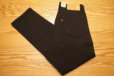 NWT MEN'S LEVI JEANS 501 ORIGINAL Size 30 x 30 Straight Leg Black Stretch $79.50