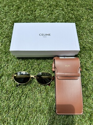 サングラス Celine Sunglasses CL40238U 01A Oval Triumph Frames CELINE TRIOMPHE CL40238U 01A BLACK GREY OVAL CAT EYE
