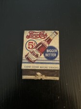 Pepsi Cola Nickel Drink Worth A Dime 5 Cent Soda Pop Bottle VTG Matchbook Cover!