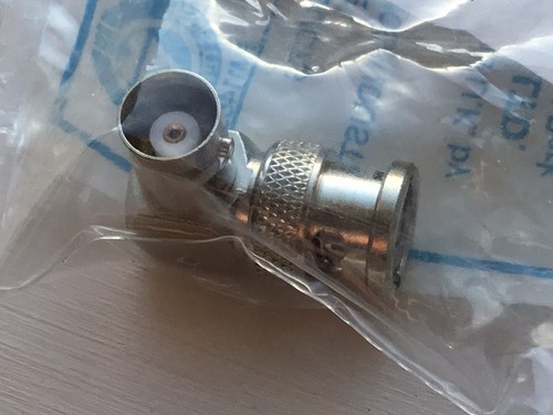 BNC 90 Degree Elbow Connector, 50ohm BNC Male To Female RF Adaptor Transradio - Picture 2 of 4
