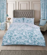Image of Luxury DUCK EGG  DUVET COVER SET & Pillow Case  Bedding Quilt Single Double King