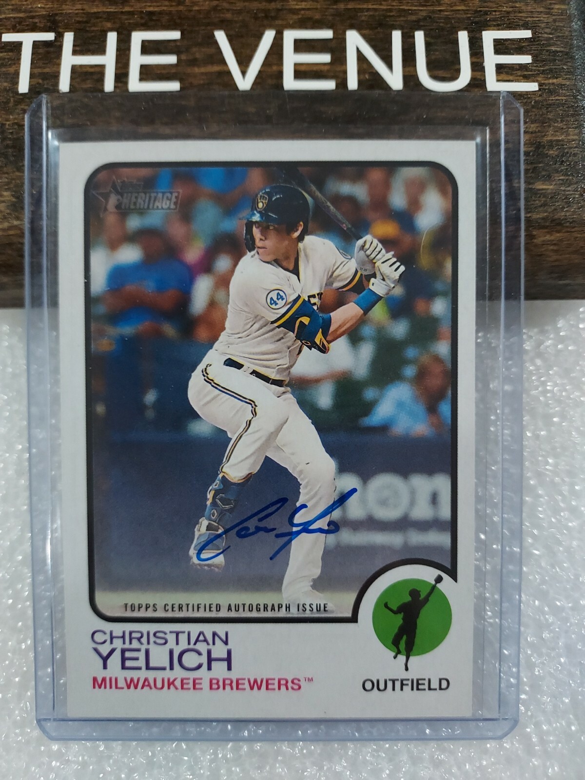 2022 Topps Heritage - Real One ON CARD AUTO #ROACY Christian Yelich - Brewers