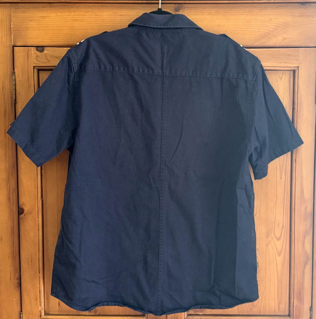 CAVI Military Style Shirt Short Sleeve Navy Blue Size XL | eBay