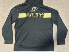 Purdue Boilermakers Hoodie Pullover Sweatshirt Champion Black Mens XL