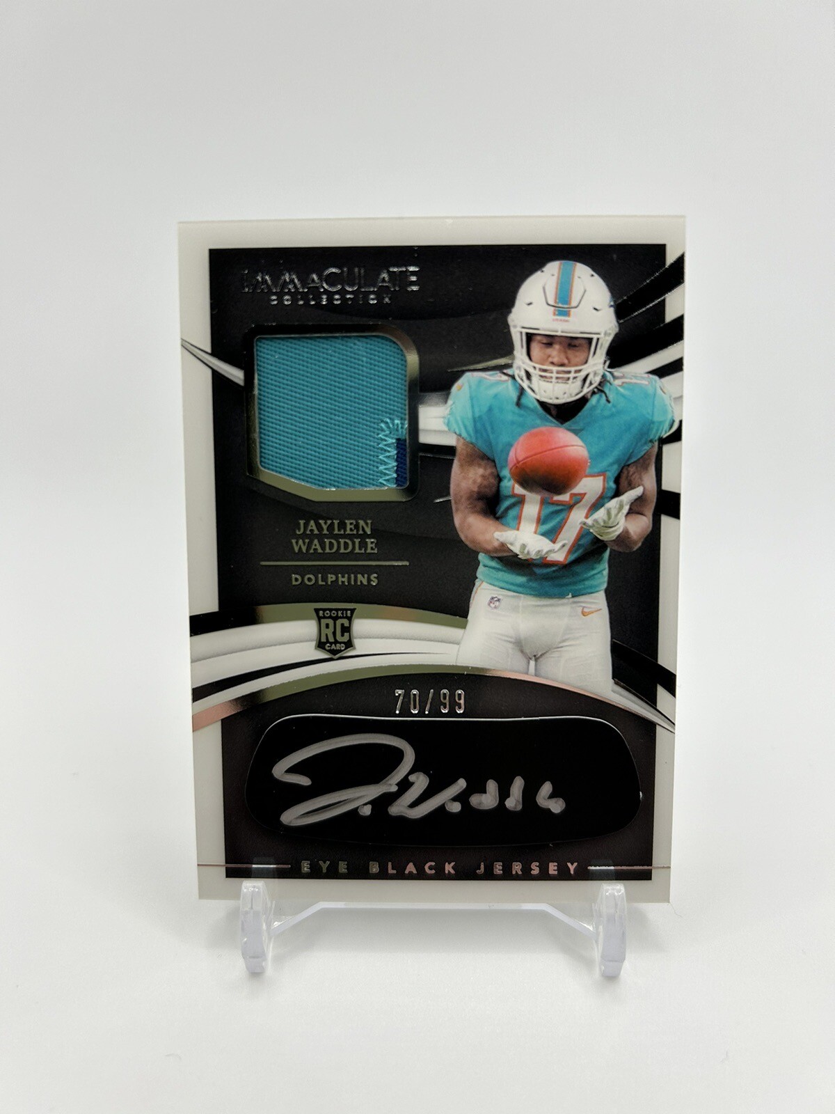 2021 Immaculate JAYLEN WADDLE "Eye Black Jersey" RPA /99 #REB-JW