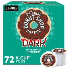 The Original Donut Shop Dark, Single-Serve Keurig K-Cup Pods, Dark Roast Coffee,
