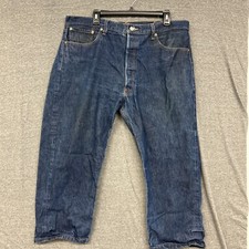 VTG Levi's 501 Jeans Mens 40x30 Blue Button Fly Regular Straight Denim Pants