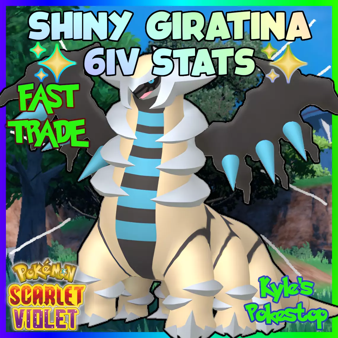 ✨ 6IV SHINY GIRATINA ✨ POKEMON SCARLET AND VIOLET EV'D OR NON-SHINY