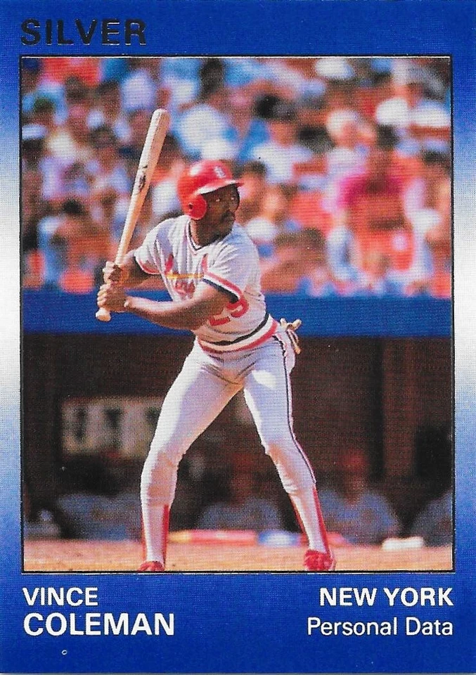 1991 Star Vince Coleman Silver (9) Card Set Only 2000 Sets Made! Mets - Image 3 of 4