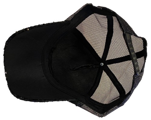 Sequined Baseball Cap, Rhinestone Butterfly Decor Cap Hip Hop Snapback Trucker C - Picture 2 of 5