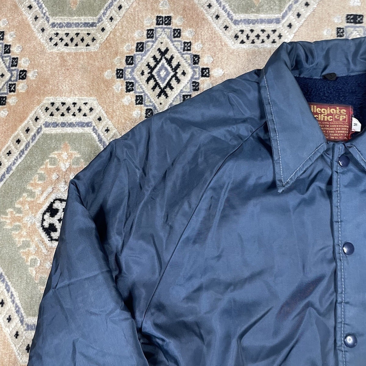 VTG 60s 70s Collegiate Pacific Danville Coaches Jacket Sz M Sherpa 