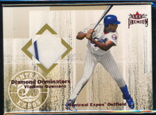 2001 Fleer Premium Diamond Dominators Game Jersey Vladimir Guerrero 2 color RARE