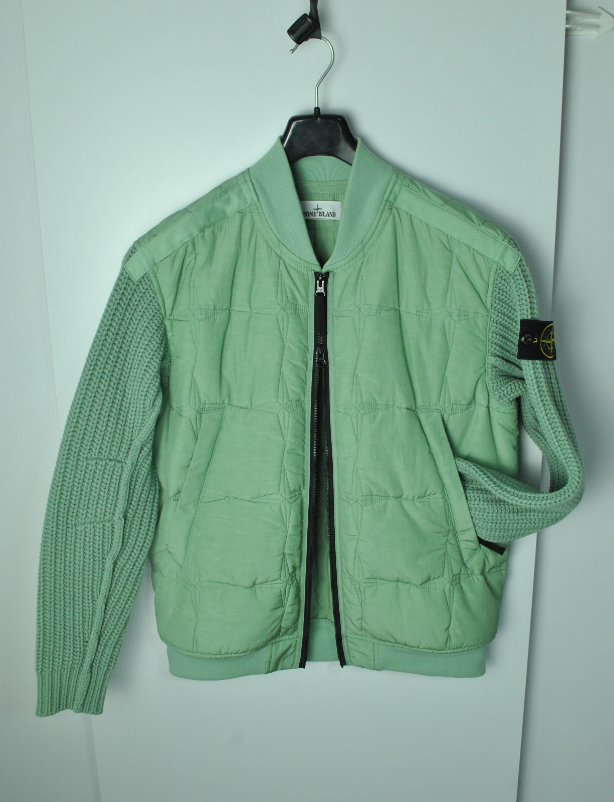 Stone Island Cupro Cotton Tella with Primaloft Insulation technology and knit