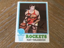 Autographed 1973-74 Topps Rudy Tomjanovich HOF.  BAS#BP37199       #H-1