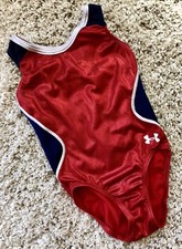 Under Armour GK ELITE gymnastics USA Leotard RED WHITE BLUE Sporty USA Size: CL
