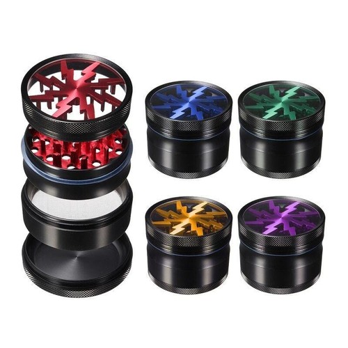 63mm Lightning Shaped Smoke Grinder with 4 Layers Herb Grinder - Random Color - Picture 3 of 9