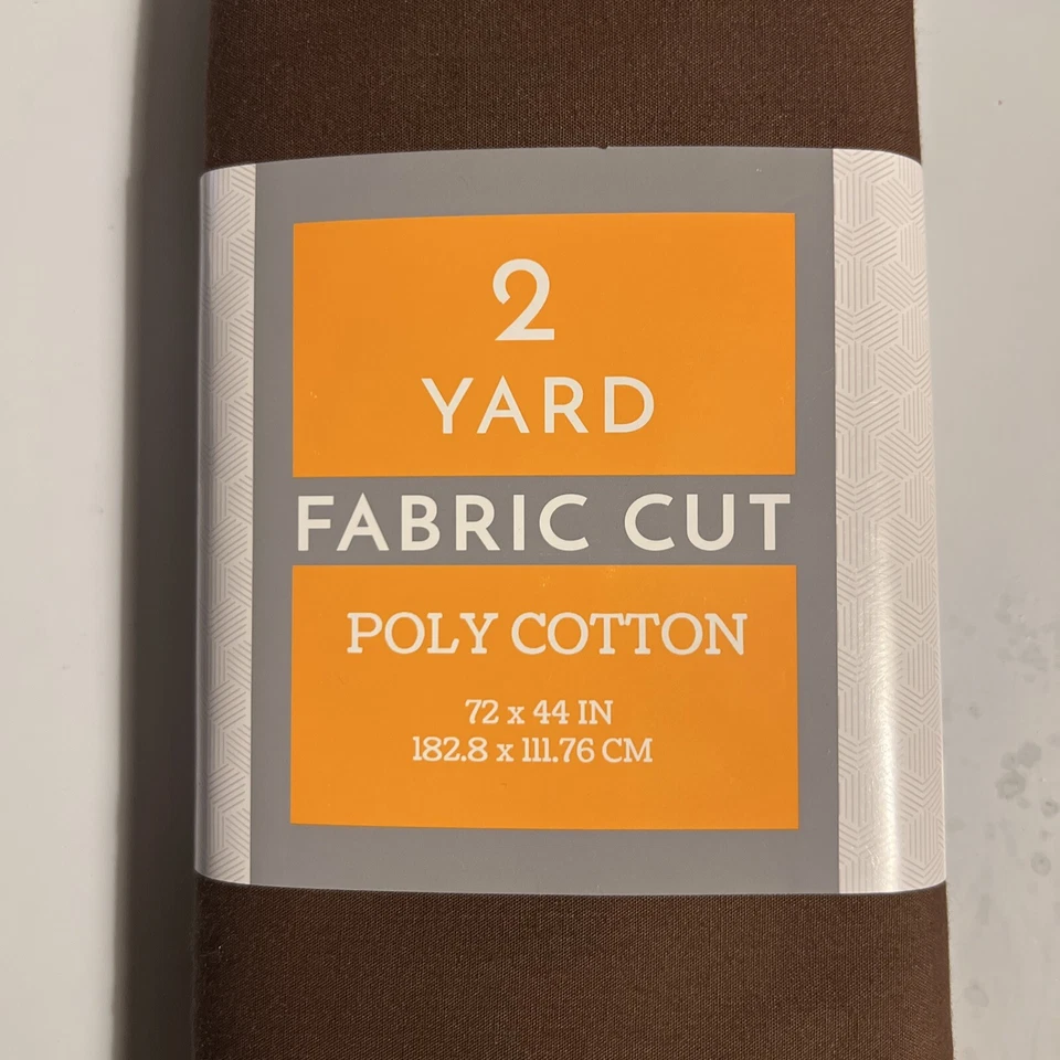 Fabric Material Sewing Poly Cotton 2 yards 72 in X 44 in Brown New - Image 2 of 3