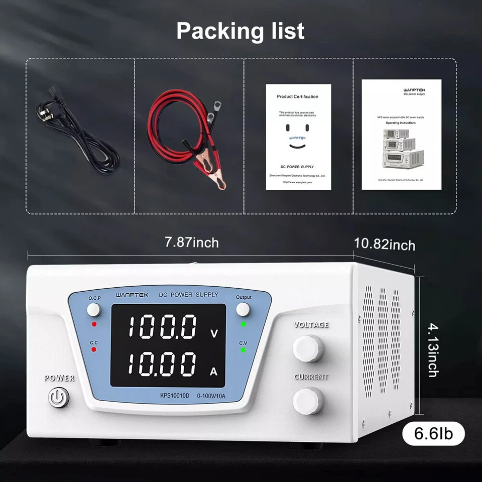 0-100/150/200/300V 0-3A 5A 10A Lab Adjustable DC Bench Power Supply Variable us - Image 4 of 4