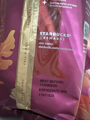NEW Fall Blend Ground Coffee-Starbucks Limited Edition Fall Blend