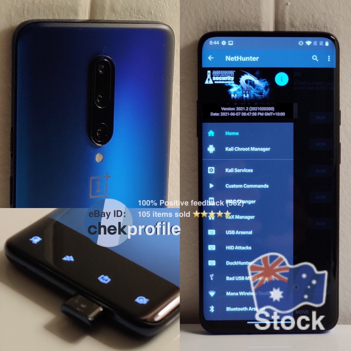 Kali Linux OnePlus 7 Pro 8GB RAM 256GB Nebula Blue Nethunter