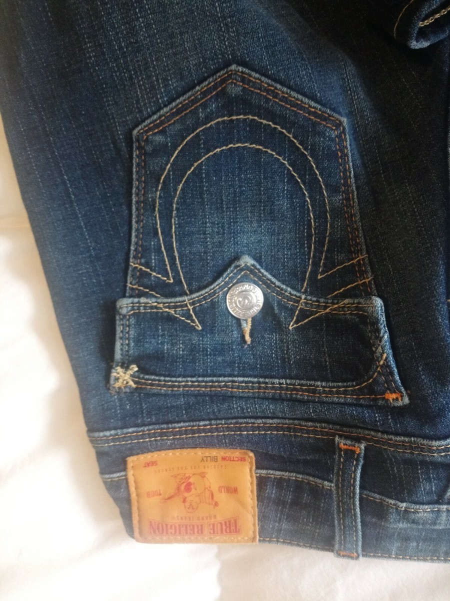 True Religion Women's Jeans BILLY BIG T Size 25 RN#112790 CA True Religion Women's Jeans BILLY BIG T Size 25 RN#112790 CA