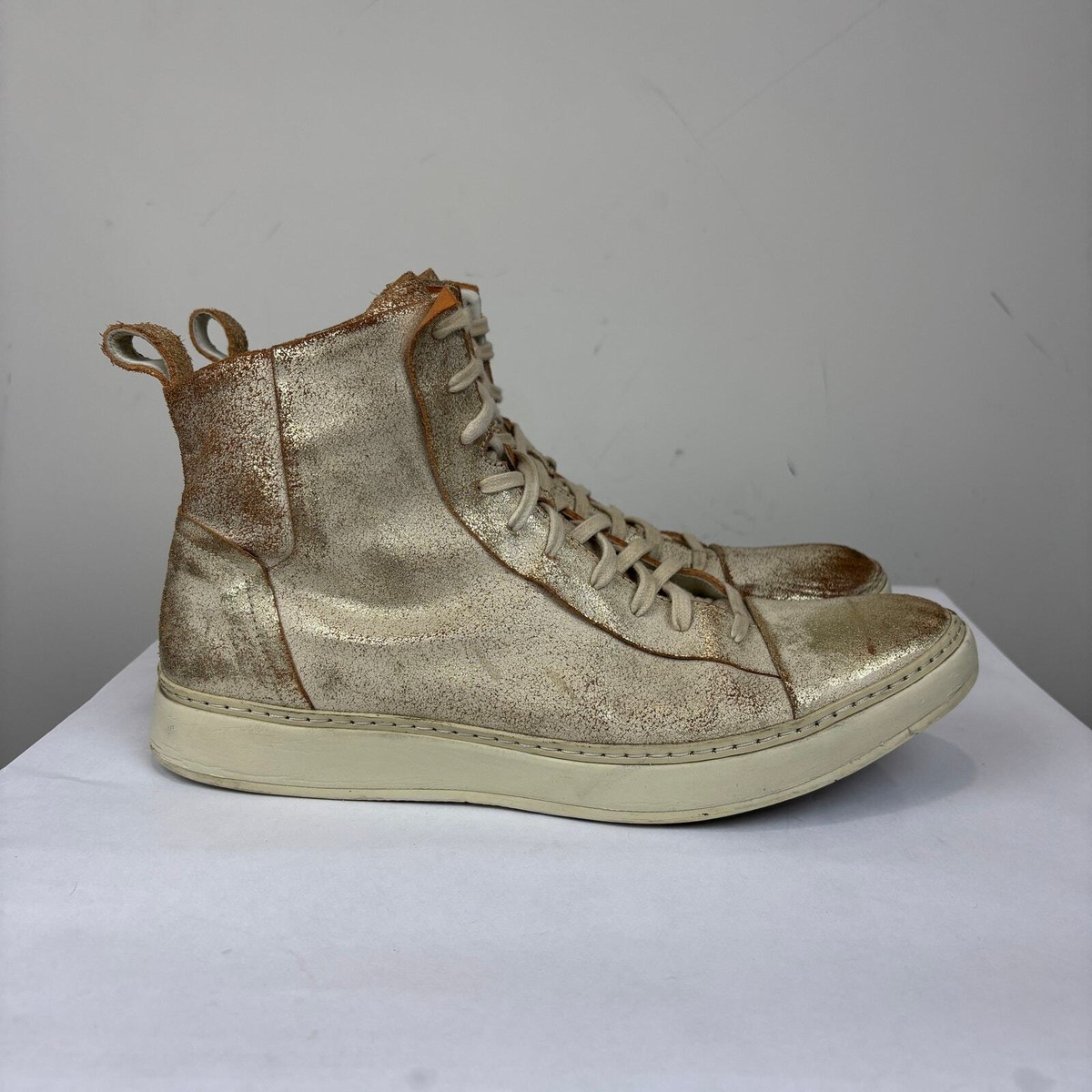 Rare John Varvatos 315 Deek Gold Sneaker Shoes Men