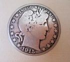 1915 50c Silver Barber Half Dollar - Key Date