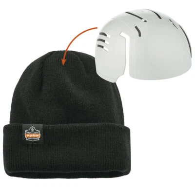 Ergodyne Feinstrickmütze N-Ferno 6811ZI, mit Anstoßkappe, schwarz 16811