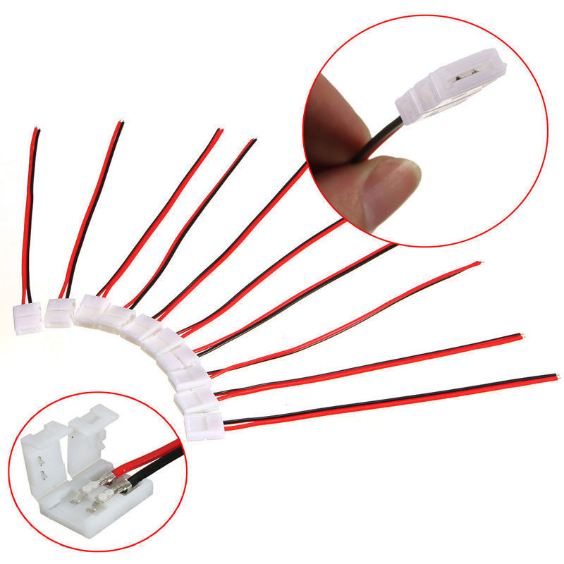 2 Pin LED Strip Adapters 20 Pcs LED Strip Connectors 2 Pin 10mm ...