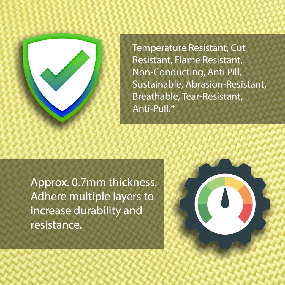 Tela tejida de aramida de alta resistencia 400GSM para aramida 3000D tela resistente a cortes Foto 2 de 4