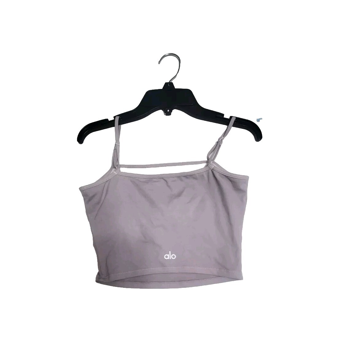 【ALO Yoga】新作 ブラトップ グレー 海外Sサイズ Alo Yoga Crop Top Tank Xs Vapor Grey Adjustable Straps Built In