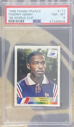 1998 Panini World Cup France 98 Thierry Henry Sticker #172 France PSA 8 N MINT