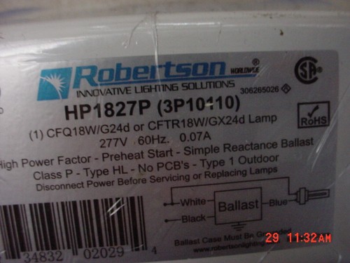 HP1827P Robertson Ballast - Picture 3 of 3
