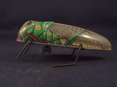Ancien Jouet Mécanique Automate Animal Tôle Sauterelle Grillon 295566101102