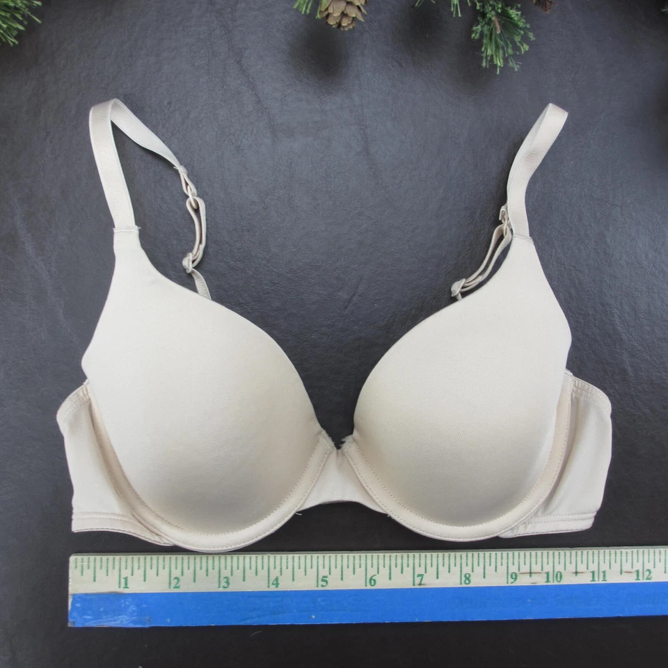 So Bra 32B Beige Acolchado Con Aros Cierre Ajustable Espalda Foto 2 de 4
