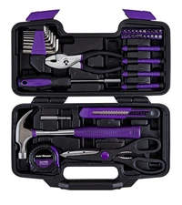 CARTMAN 39 Piece Tool Set General Household Hand Kit with Plastic Toolbox Storag