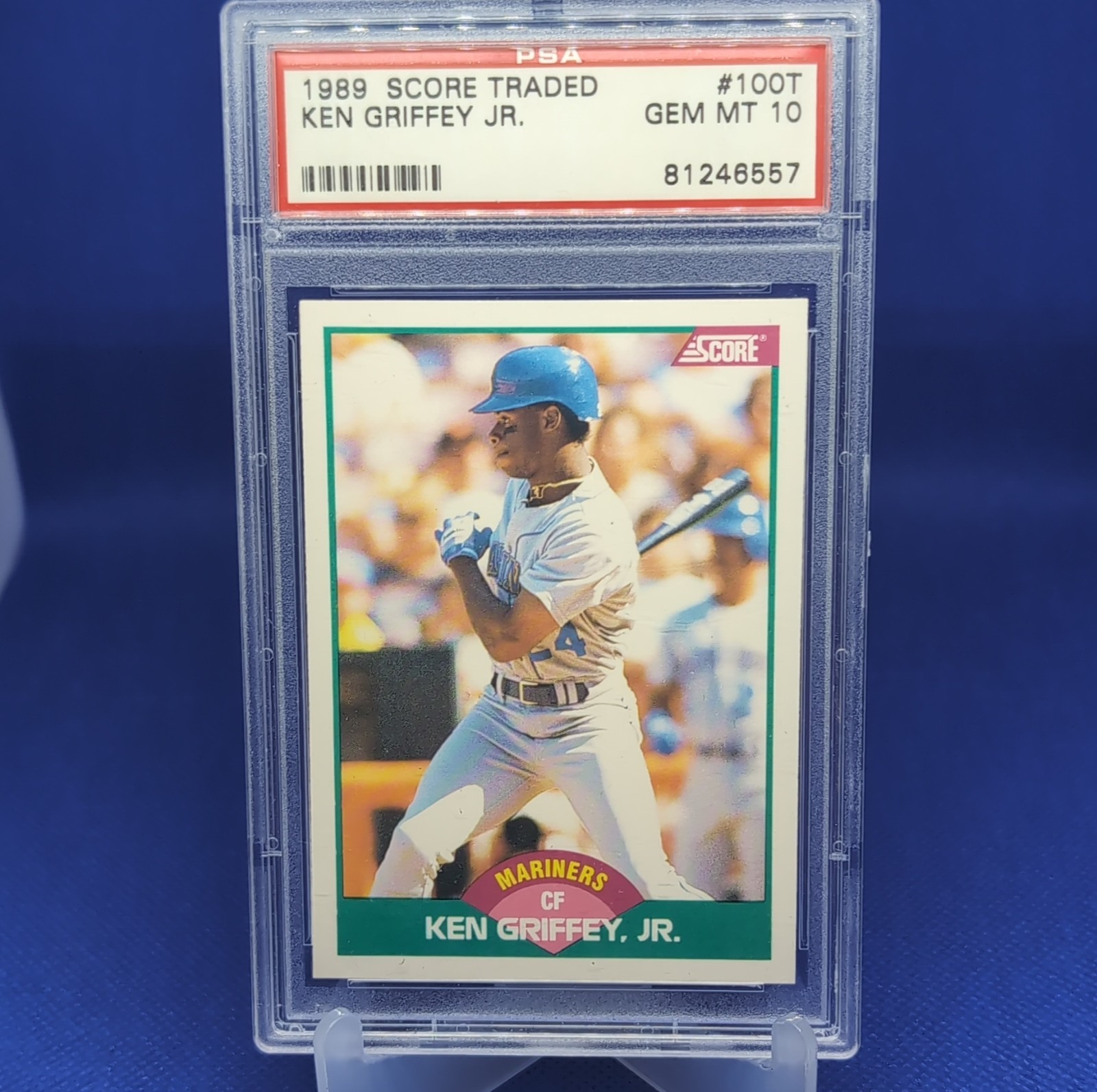 SCORE 1989 Rookie & Traded Ken Griffey Jr Rookie #100T PSA 10 Mariners MLB