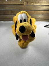 DISNEY PARKS PLUTO PLUSH STUFFED ANIMAL LAYING DOWN WITH GREEN COLLAR 17  