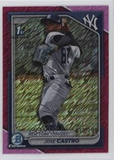 2024 Bowman Chrome Prospects Fuchsia Shimmer Refractor /199 Jose Castro 0w27