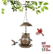 Solar Bird Feeder for Outdoors, Wild Bird Feeder with Solar Lamp, Suitable for