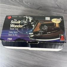 Black & Decker Small Wonder Travel Folding Craft Portable Steam Dry Iron F45D