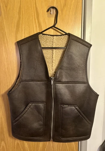 Gilet de travail Supreme FW24 fausse peau de mouton marron taille M neuf avec étiquette