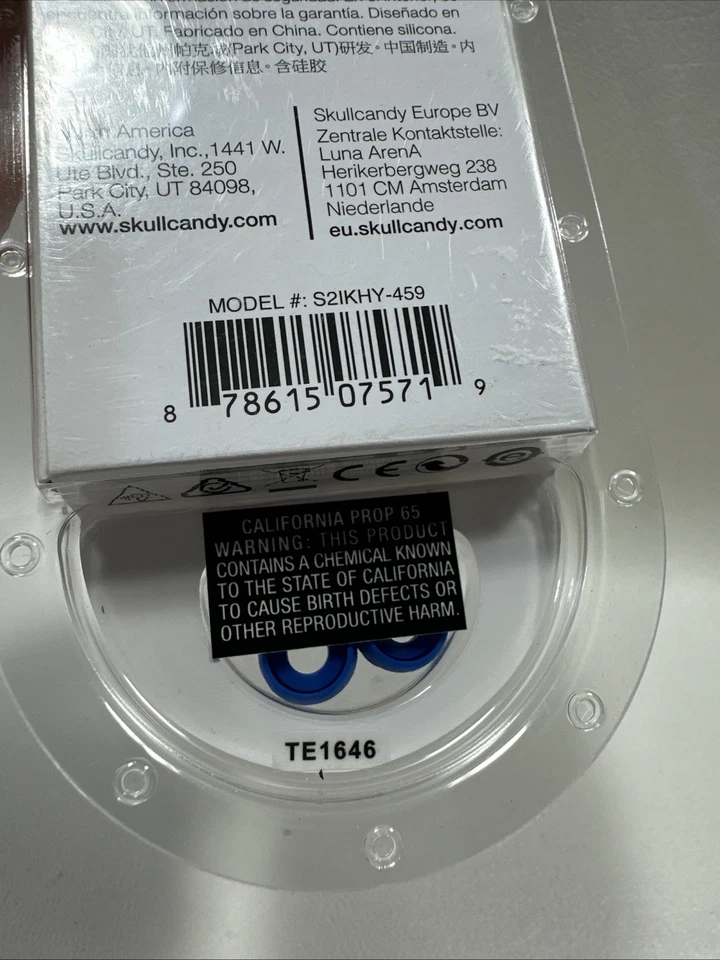 Skullcandy S2IKHY-459 Ink'd Earbud Headphones, Blue New & Sealed Microphone - Image 3 of 3